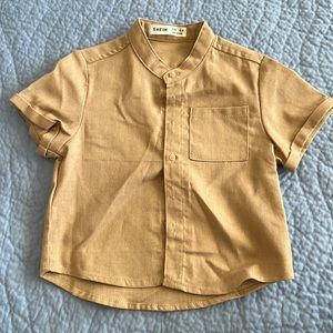 Beige button down for toddlers